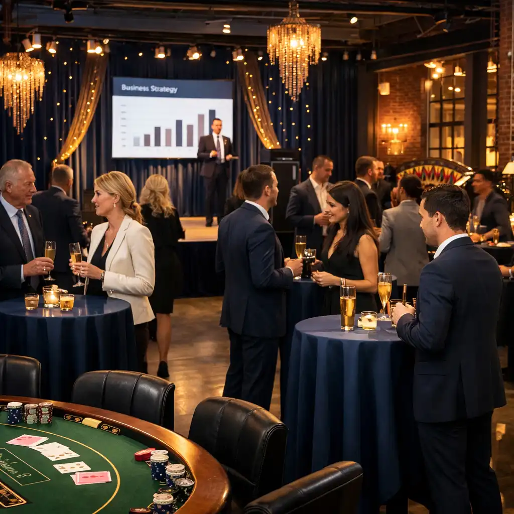 Corporate Event in einem modernen Loft mit elegantem Dekor